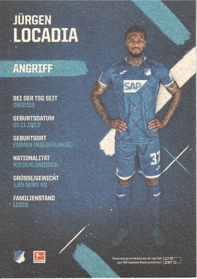 Autogramm Fussball | TSG 1899 Hoffenheim | 2019 | Jürgen LOCADIA