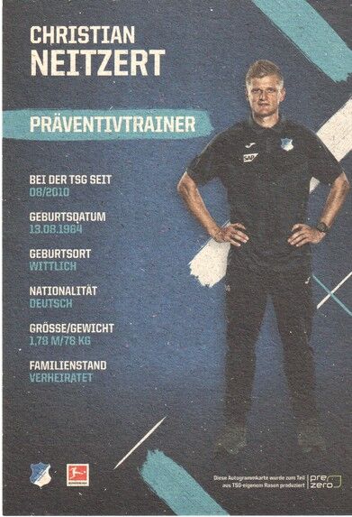 Autogramm Fussball | TSG 1899 Hoffenheim | 2019 | Christian NEITZERT 