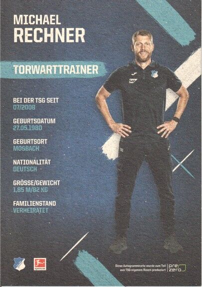 Autogramm Fussball | TSG 1899 Hoffenheim | 2019 | Michael RECHNER