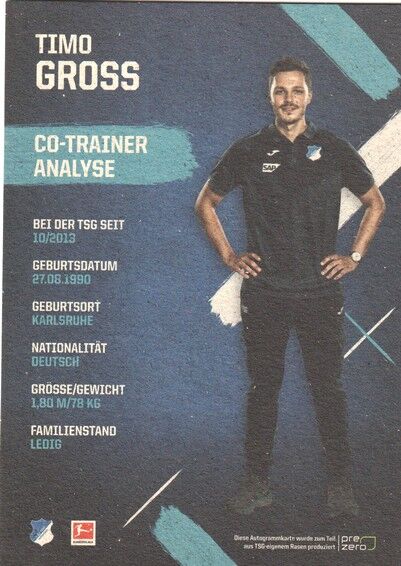 Autogramm Fussball | TSG 1899 Hoffenheim | 2019 | Timo GROSS