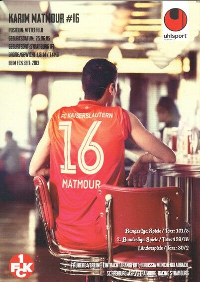Autogramm Fussball | 1. FC Kaiserslautern | 2014 | Karim MATMOUR