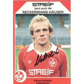 Autogramm Fussball | 1. FC Kaiserslautern | 1980 | Erhard HOFEDITZ