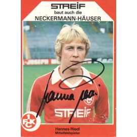Autogramm Fussball | 1. FC Kaiserslautern | 1980 | Hannes RIEDL
