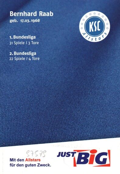 Autogramm Fussball | Karlsruher SC | 2010er TM | Bernhard RAAB