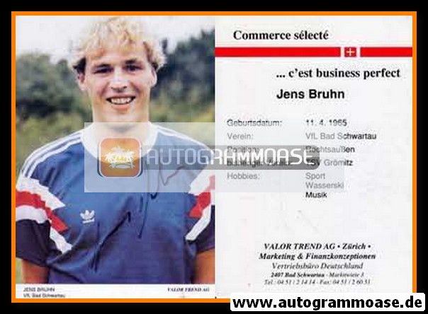 Autogramm Handball | VfL Bad Schwartau | 1990 | Jens BRUHN