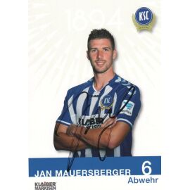 Autogramm Fussball | Karlsruher SC | 2014 | Jan MAUERSBERGER