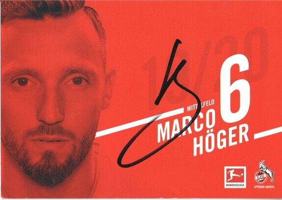 Autogramm Fussball | 1. FC Köln | 2019 | Marco HÖGER