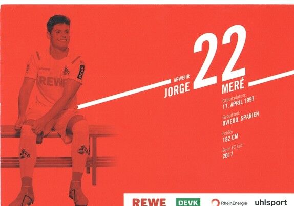 Autogramm Fussball | 1. FC Köln | 2019 | Jorge MERE