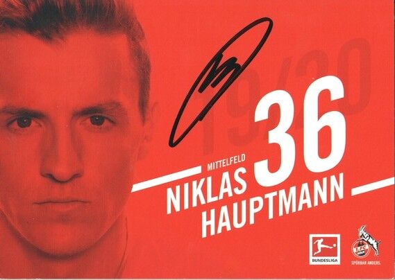 Autogramm Fussball | 1. FC Köln | 2019 | Niklas HAUPTMANN