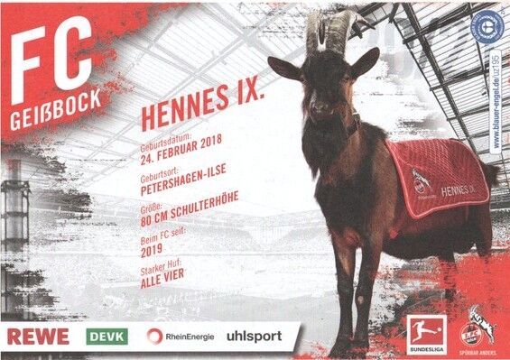 AK Fussball | 1. FC Köln | 2020 | HENNES IX. (Maskottchen)