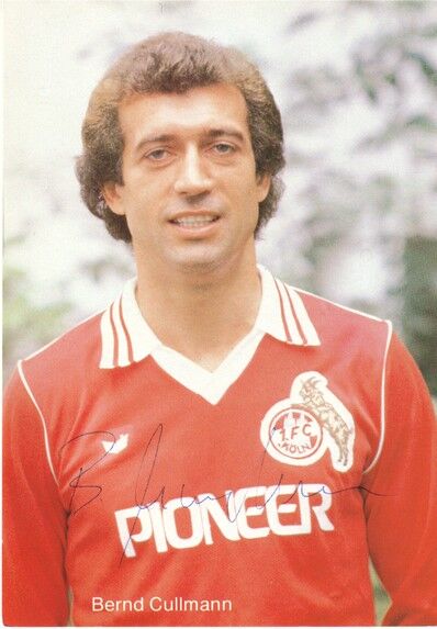 Autogramm Fussball | 1. FC Köln | 1970er | Bernd CULLMANN (Portrait Color) Pioneer rot