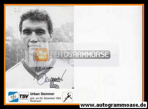 Autogramm Handball | TSV Bayer Dormagen | 1990er SW | Urban DEMMER