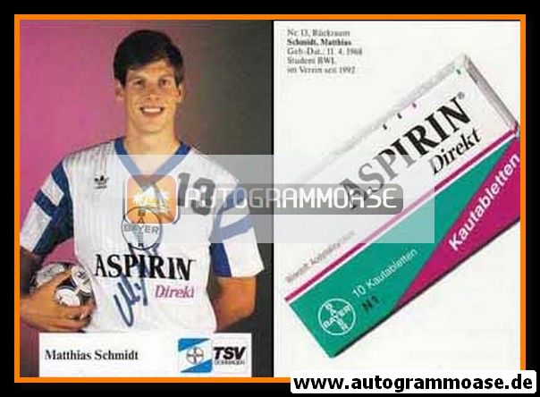 Autogramm Handball | TSV Bayer Dormagen | 1992 | Matthias SCHMIDT