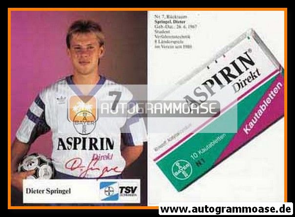 Autogramm Handball | TSV Bayer Dormagen | 1992 | Dieter SPRINGEL