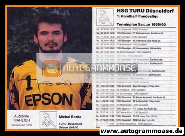 Autogramm Handball | HSG TURU Düsseldorf | 1989 | Michal BARDA