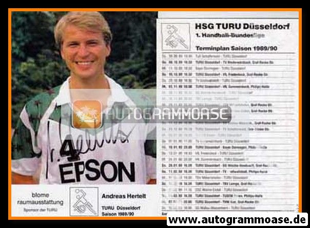Autogramm Handball | HSG TURU Düsseldorf | 1989 | Andreas HERTELT