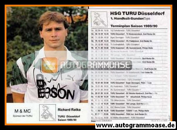 Autogramm Handball | HSG TURU Düsseldorf | 1989 | Richard RATKA