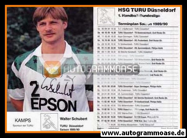 Autogramm Handball | HSG TURU Düsseldorf | 1989 | Walter SCHUBERT