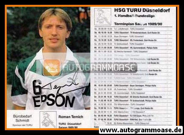 Autogramm Handball | HSG TURU Düsseldorf | 1989 | Roman TEMICH