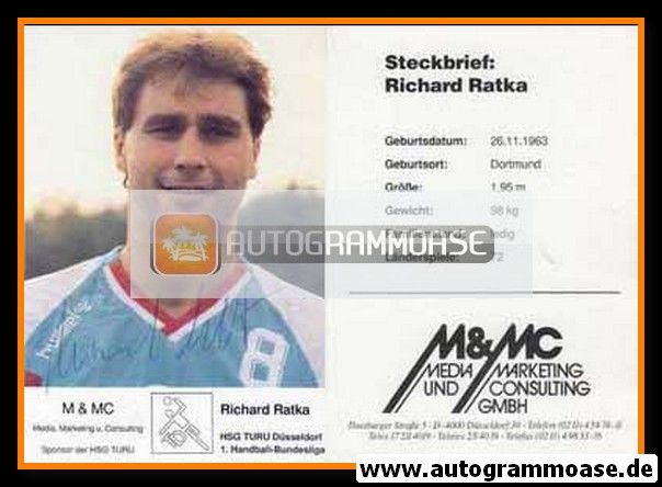Autogramm Handball | HSG TURU Düsseldorf | 1992 | Richard RATKA