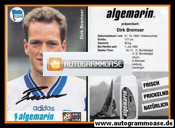 Autogramm Fussball | Hertha BSC Berlin | 1996 | Dirk BREMSER