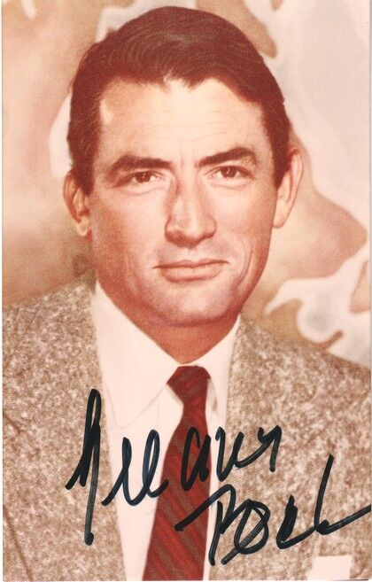 Autogramm Film (USA) | Gregory PECK | 1950er Foto (Portrait Color)