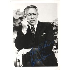 Autogramm Film (USA) | Anthony QUINN | 1972 Foto (Portrait SW XM) "Original Sin"
