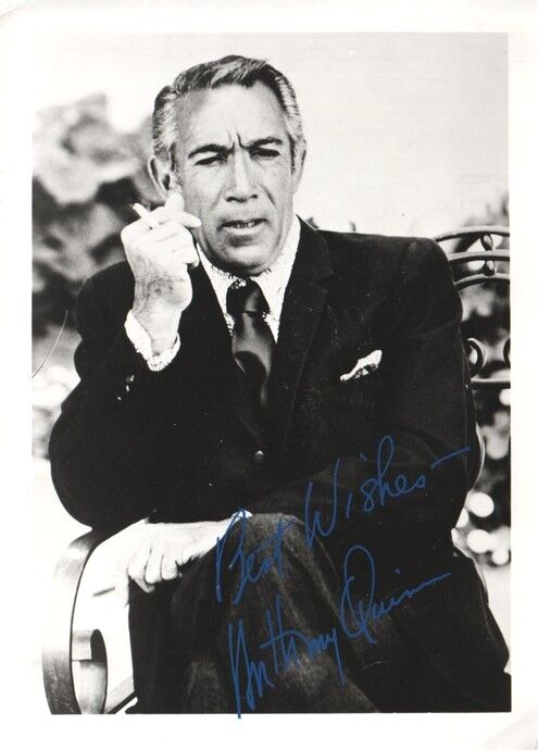 Autogramm Film (USA) | Anthony QUINN | 1972 Foto (Portrait SW XM) "Original Sin"