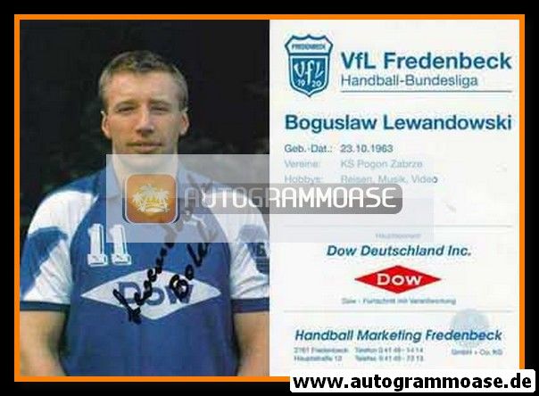 Autogramm Handball | VfL Fredenbeck | 1991 | Boguslaw LEWANDOWSKI