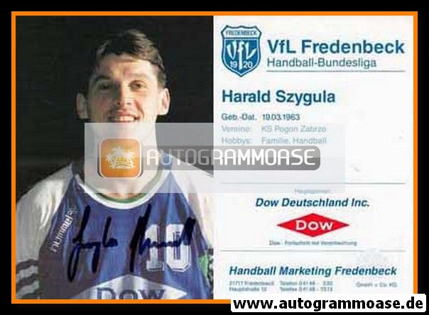 Autogramm Handball | VfL Fredenbeck | 1993 | Harald SZYGULA