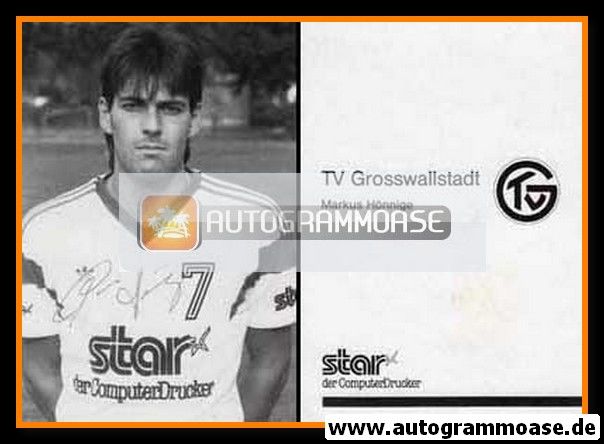 Autogramm Handball | TV Grosswallstadt | 1989 | Markus HÖNNIGE