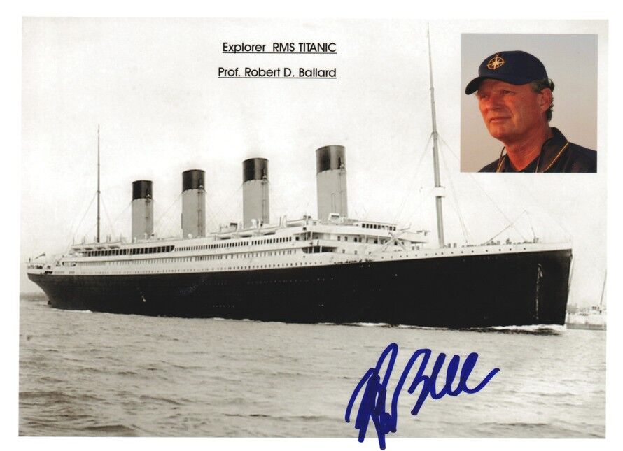 Autogramm Wissenschaft (USA) | Robert BALLARD | 2010er Foto (Collage Color XM) Titanic