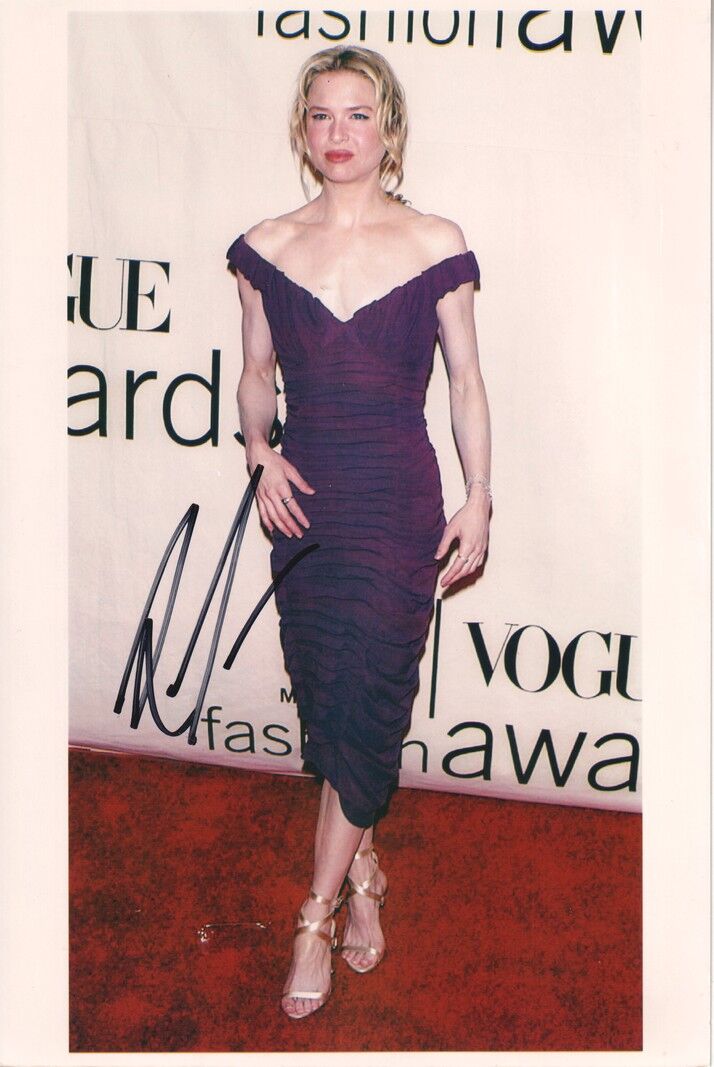 Autogramm Film (USA) | Renee ZELLWEGER | 2001 Foto (Portrait Color XL) Fashion Awards