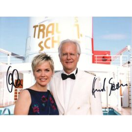 Autogramme TV | ZDF | Harald SCHMIDT + Inka BAUSE | 2012 Foto (Portrait Color XM) "Traumschiff"