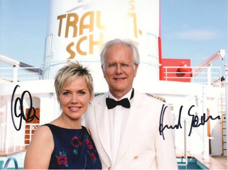 Autogramme TV | ZDF | Harald SCHMIDT + Inka BAUSE | 2012 Foto (Portrait Color XM) "Traumschiff"