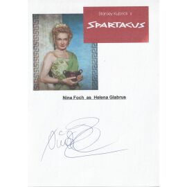 Autogramm Film (USA) | Nina FOCH | 1975 (Collage Color XM) "Spartacus"