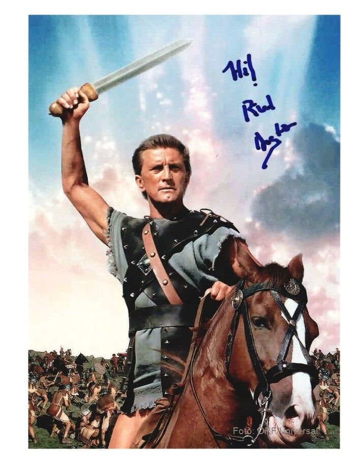 Autogramm Film (USA) | Kirk DOUGLAS | 1960 Foto (Portrait Color XM) "Spartacus"