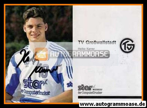 Autogramm Handball | TV Grosswallstadt | 1991 | Heiko KARRER
