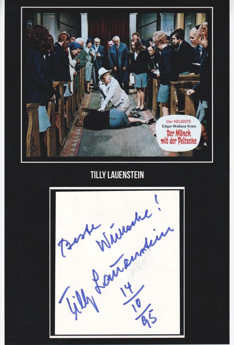 Autogramm Film | Tilly LAUENSTEIN | 1967 Foto (Collage Color XL) "Mönch mit der Peitsche"
