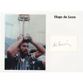 Autogramm Fussball | Uruguay | 1983 Foto | Hugo DE LEON (Portrait Color XL) Gremio WCC