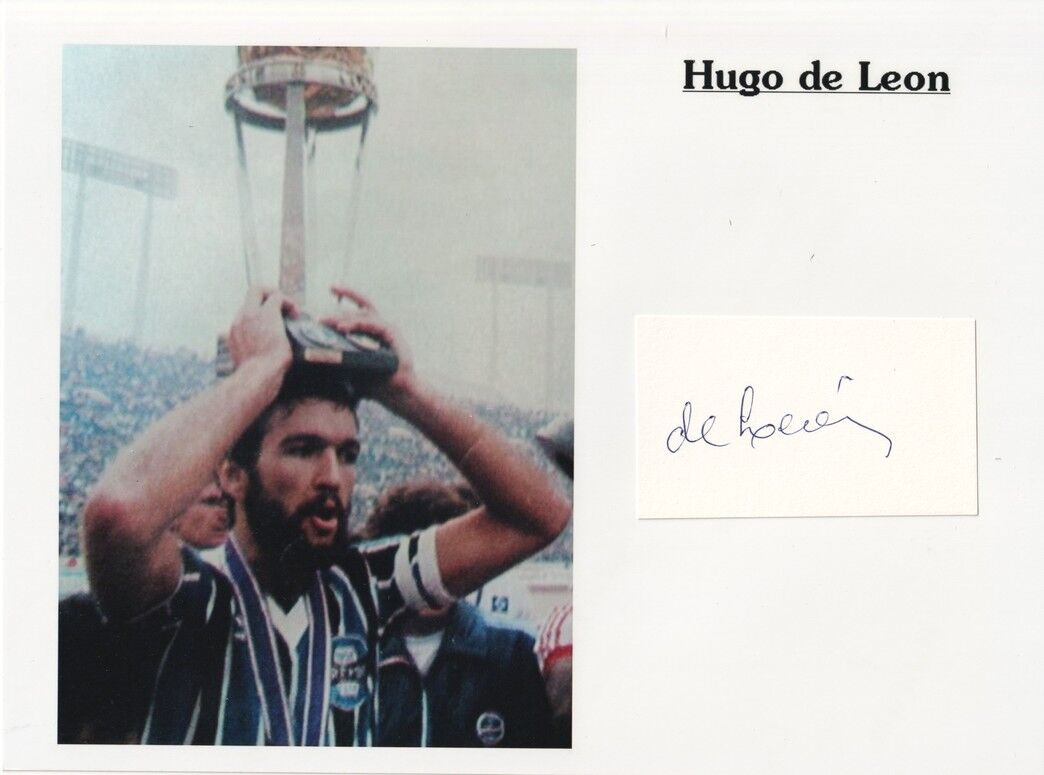 Autogramm Fussball | Uruguay | 1983 Foto | Hugo DE LEON (Portrait Color XL) Gremio WCC