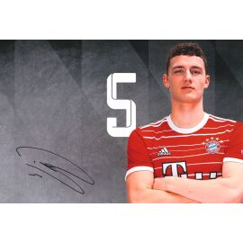 Autogramm Fussball | FC Bayern München | 2022 Foto | Benjamin PAVARD (Portrait Color XL) 