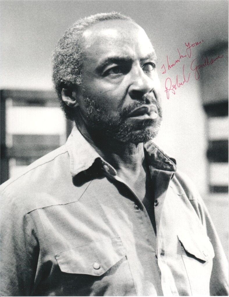 Autogramm Film (USA) | Robert GUILLAUME | 1990 Foto (Portrait SW XL) "Death Warrant"