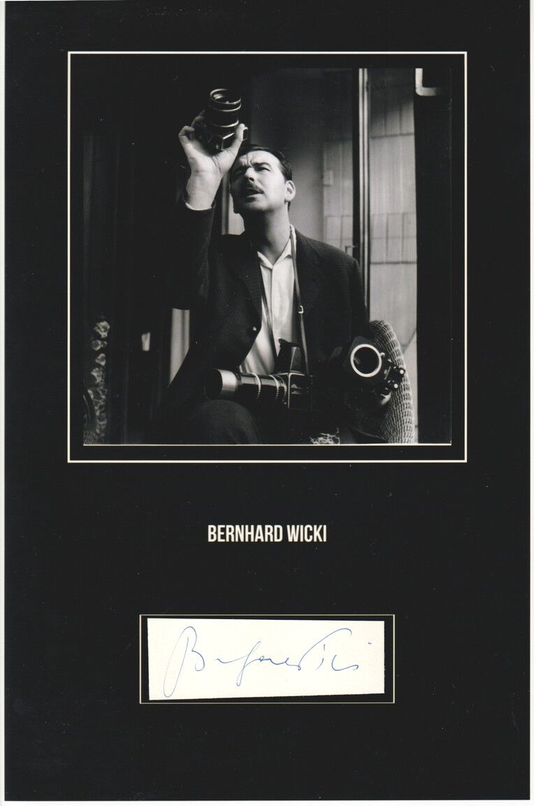 Autogramm Schauspieler | Bernhard WICKI | 1960er Foto (Portrait SW XL) Passepartout