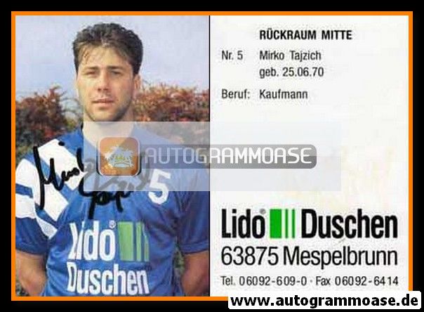 Autogramm Handball | TV Grosswallstadt | 1993 | Mirko TAJZICH
