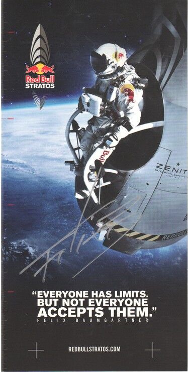 Autogramm Extremsport | Felix BAUMGARTNER | 2013 (Portrait Color) Red Bull Stratos