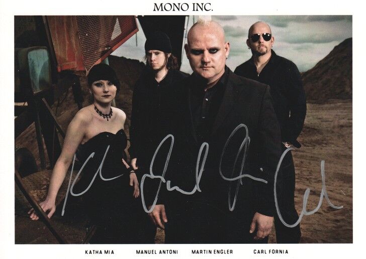 Autogramme Rock | MONO INC. | 2010er (Gruppenbild Color XM)