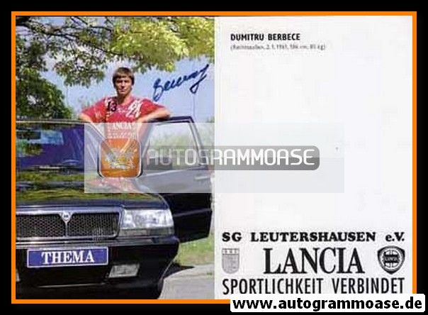 Autogramm Handball | SG Leutershausen | 1990er Lancia | Dumitru BERBECE