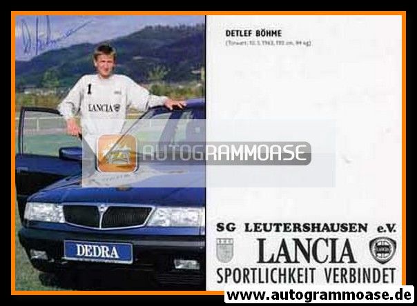 Autogramm Handball | SG Leutershausen | 1990er Lancia | Detlef BÖHME
