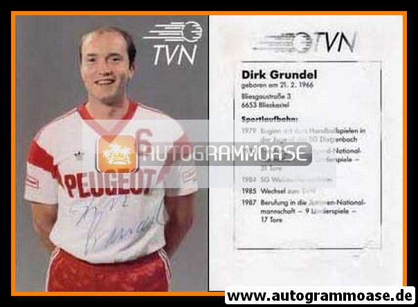 Autogramm Handball | TV Niederwürzbach | 1989 | Dirk GRUNDEL